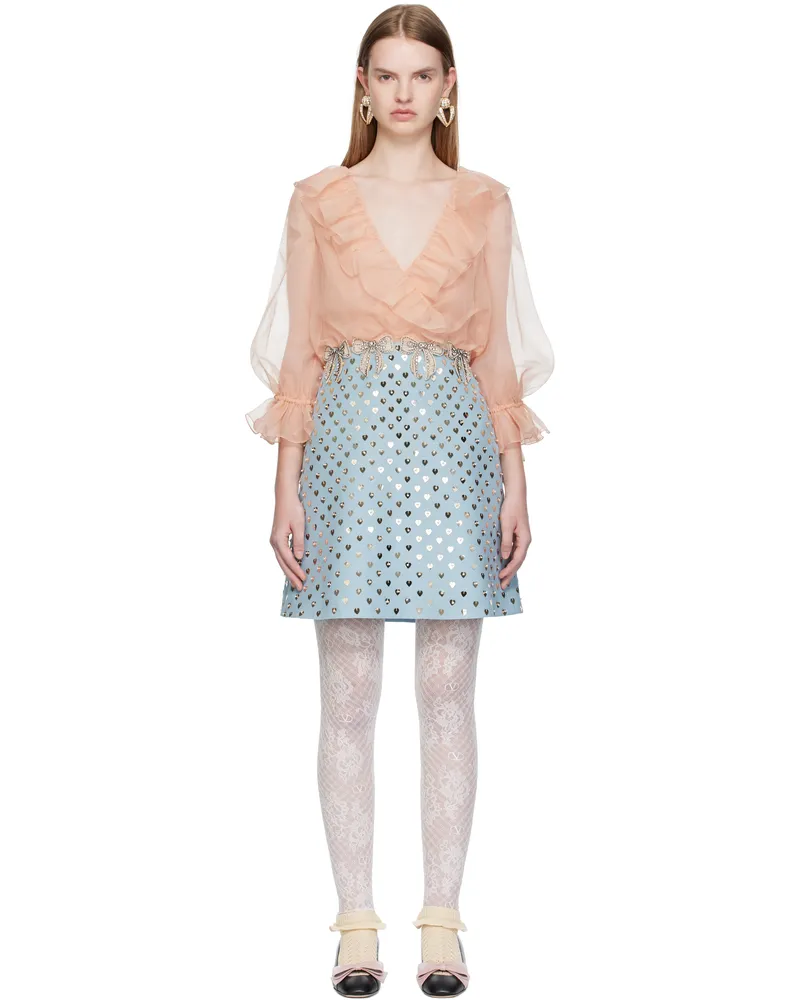Valentino Garavani Pink & Blue Sequin Minidress Deu