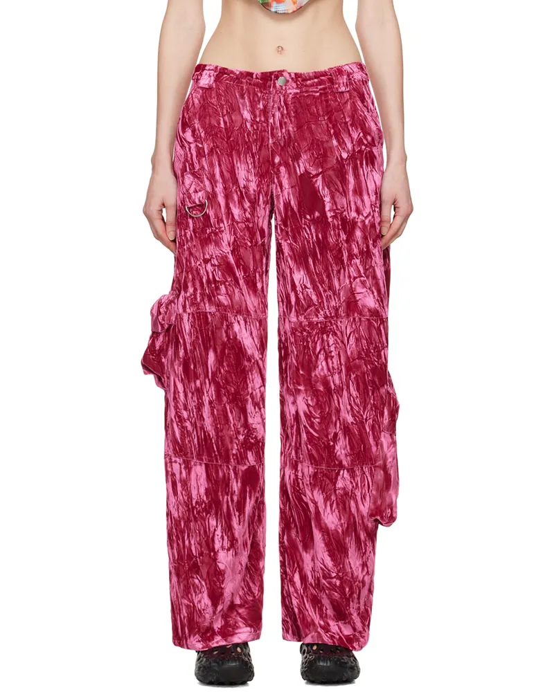 Collina Strada Pink Lawn Cargo Pants Hot