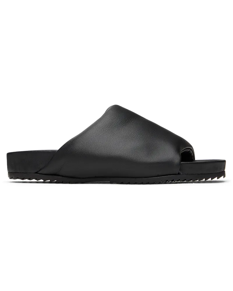Rick Owens Kids Black Puffer Slides Black