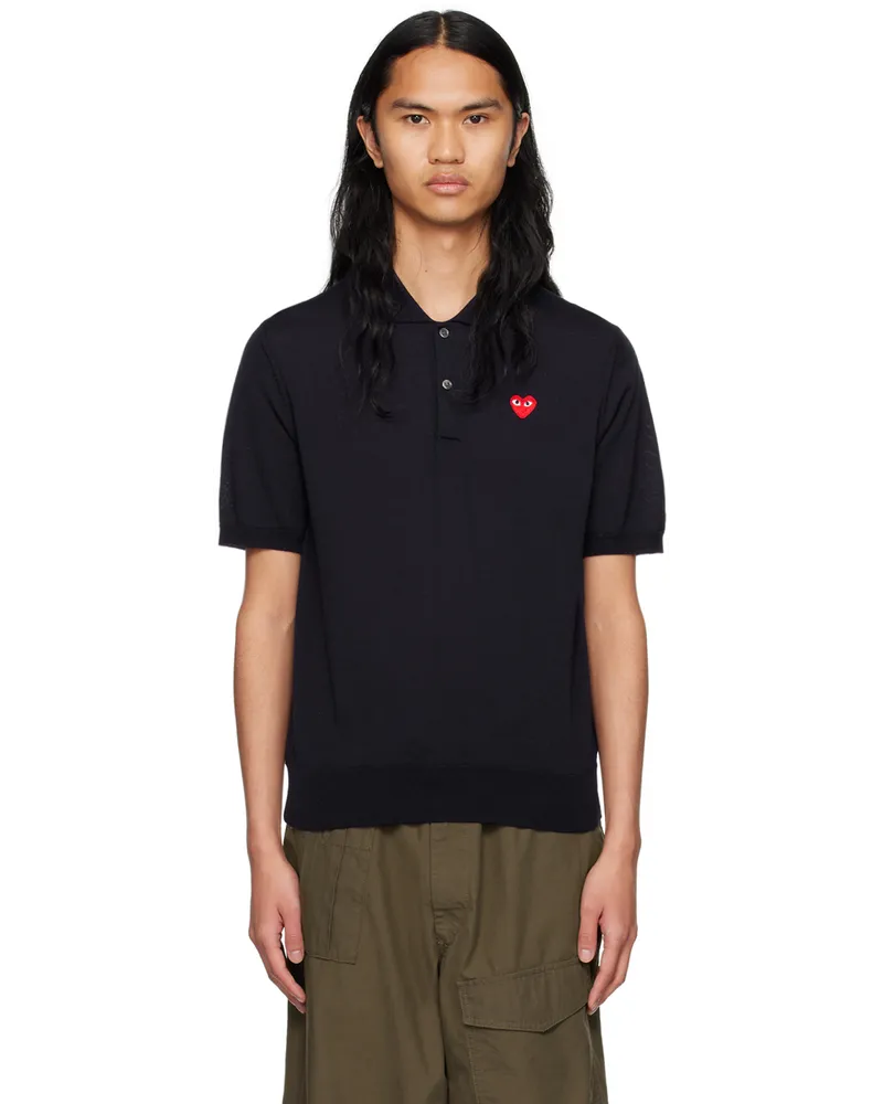 Comme des Garçons Navy Patch Polo