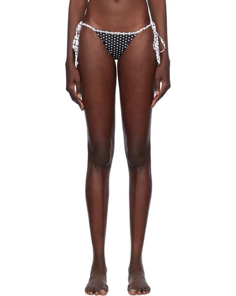 Frankies Bikinis Black Divine Skimpy String Bikini Bottom Classic
