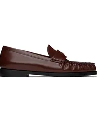 STAUD Burgundy Loulou Loafers Maho