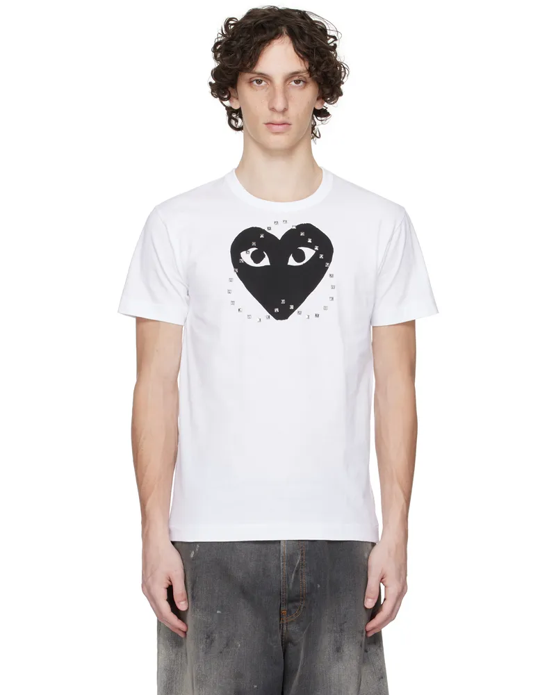 Comme des Garçons White Stud Print T-shirt 1