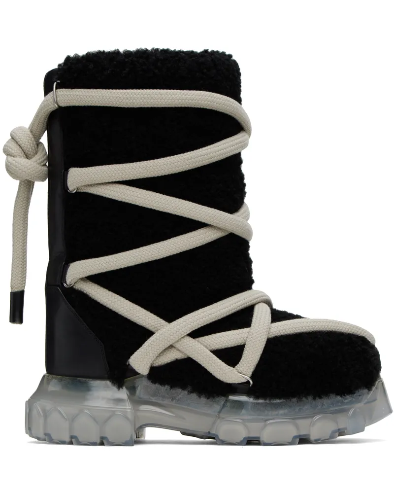 Rick Owens Black Lunar Tractor Boots 90