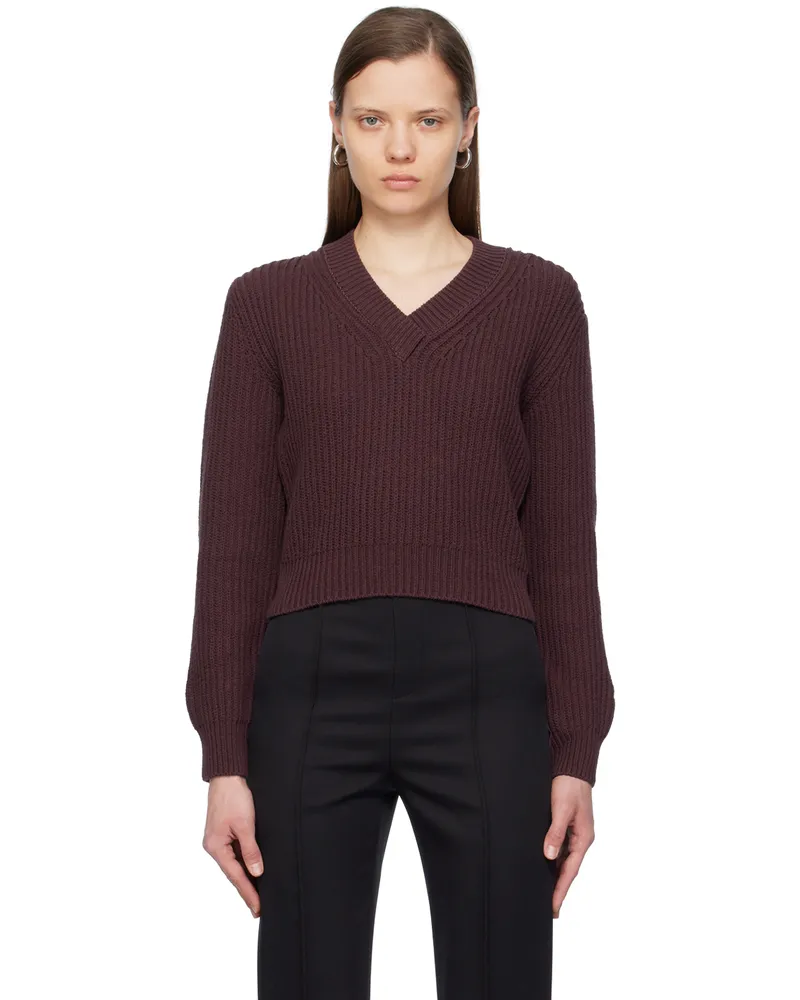 RECTO Brown Cropped Sweater Brown