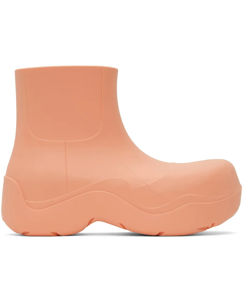 Bottega Veneta Pink Puddle Ankle Boots Flamingo