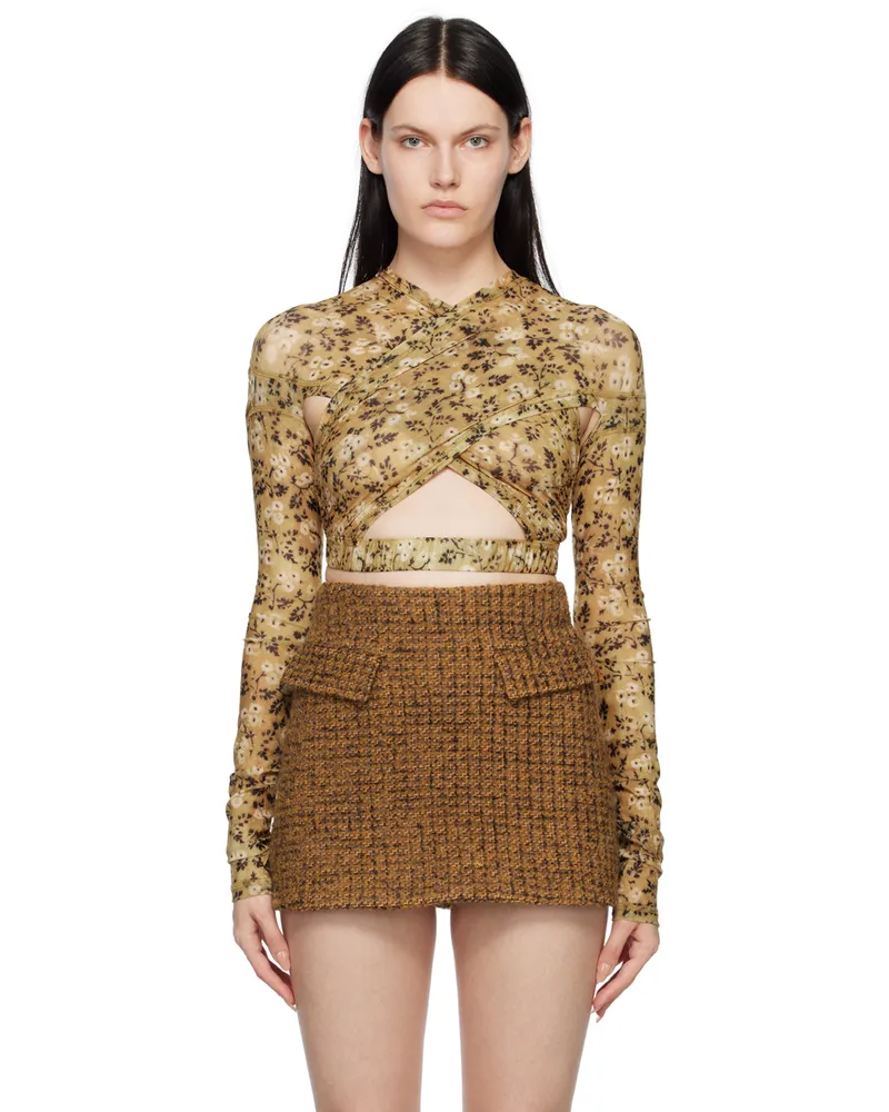 Charlotte Knowles Yellow Anti Cross Over Blouse Wall