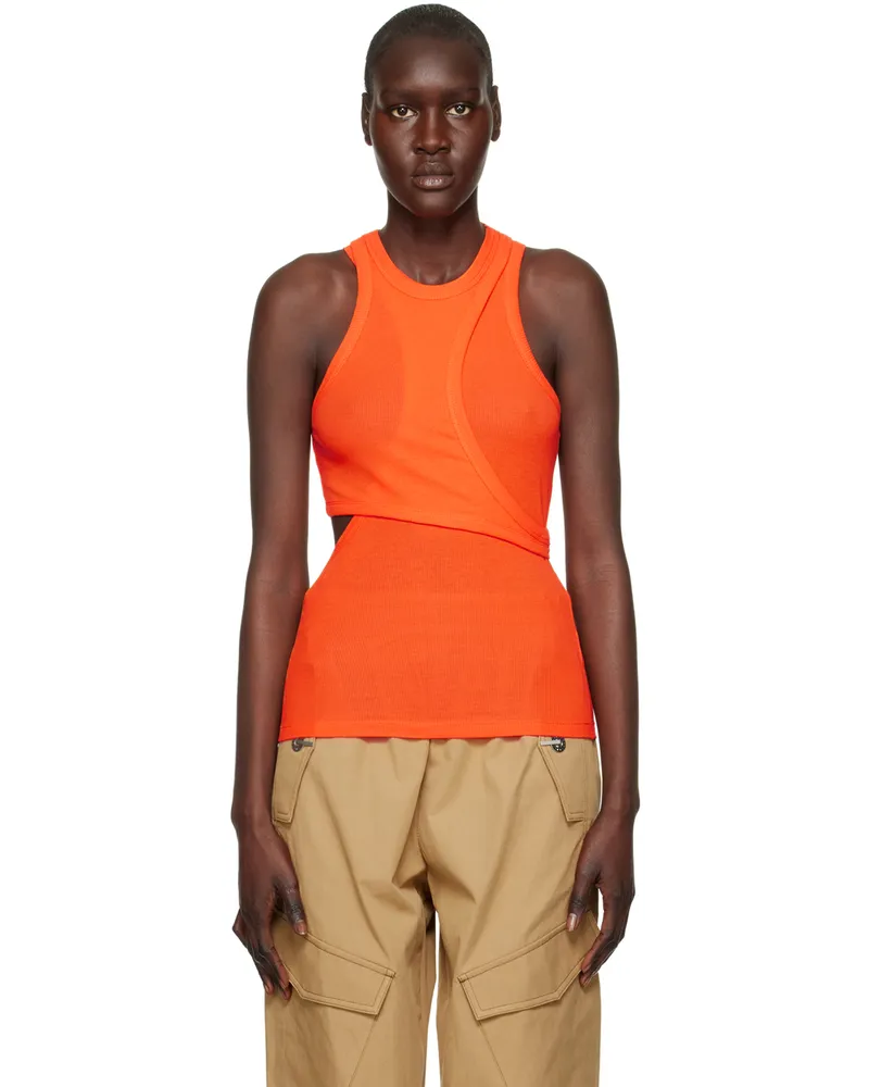 Dion Lee Orange Modular Tank Top Flame