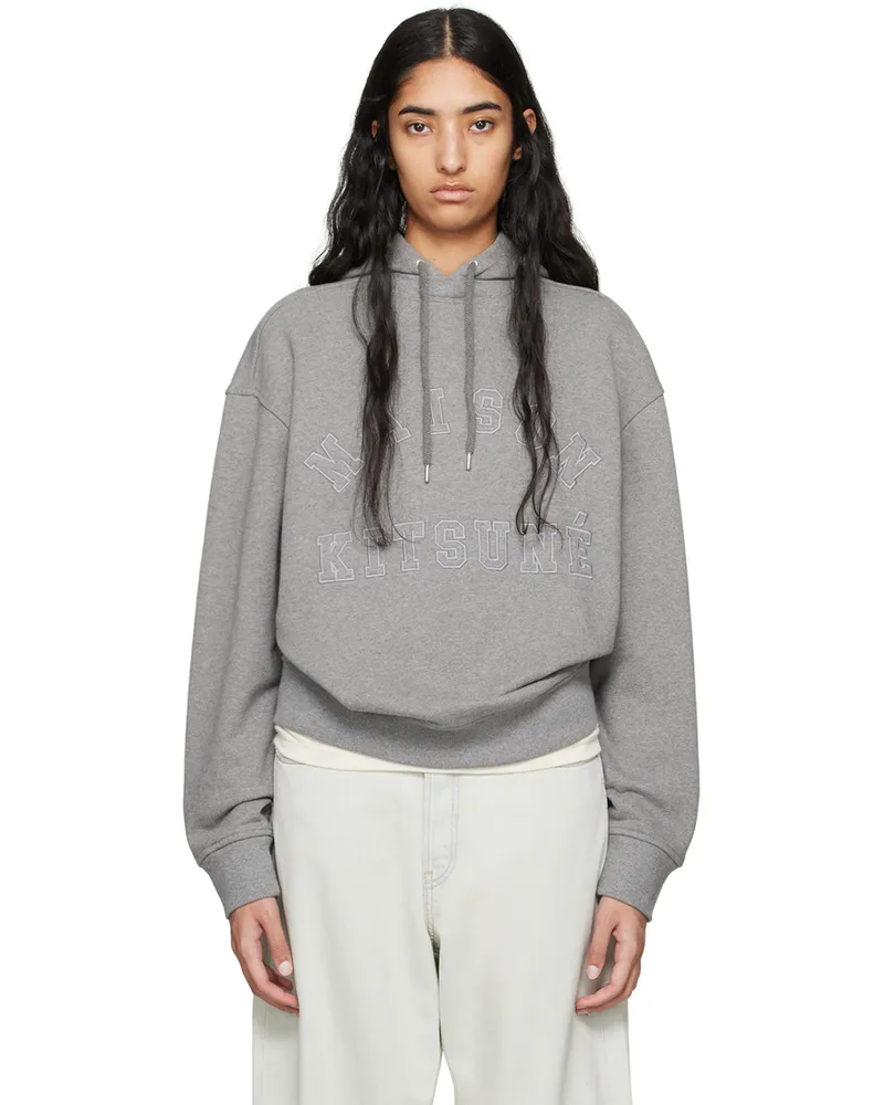 Kitsuné Gray Varsity Hoodie H131
