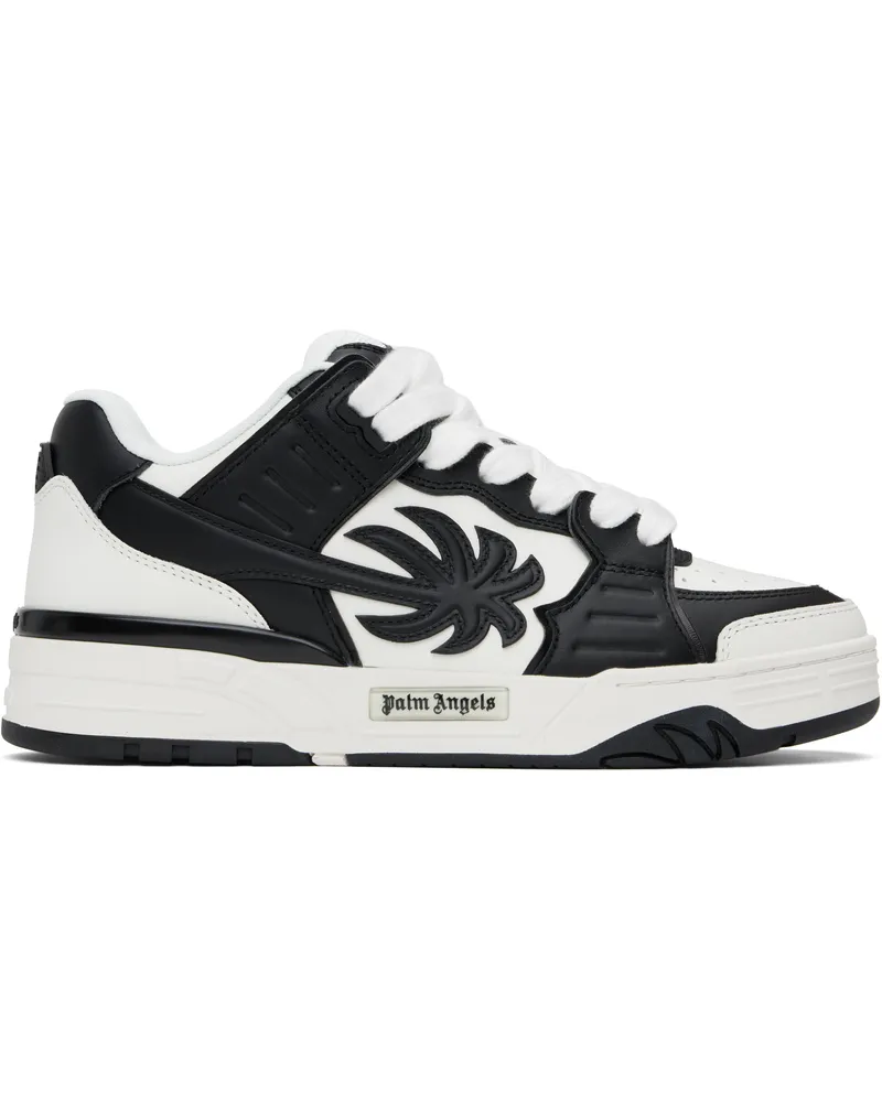 Palm Angels White & Black Venice Leather Sneakers White