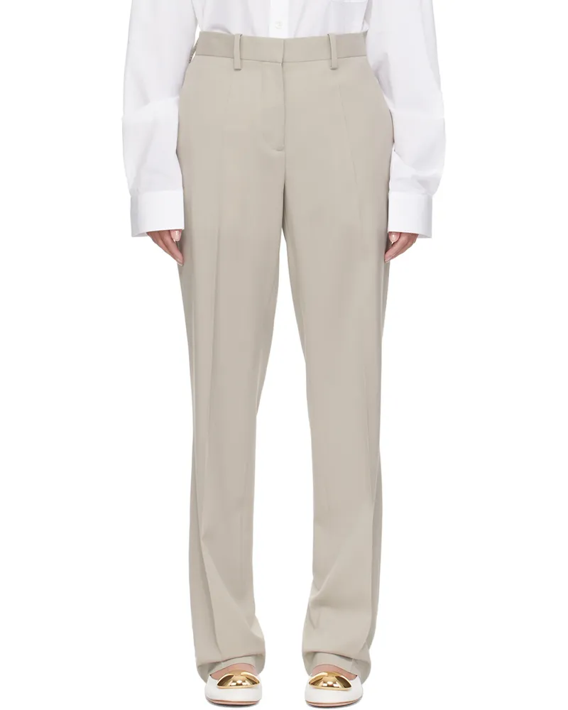 Helmut Lang Beige Car Trousers Sand