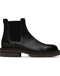 Common Projects Black Pull-Loop Chelsea Boots Black