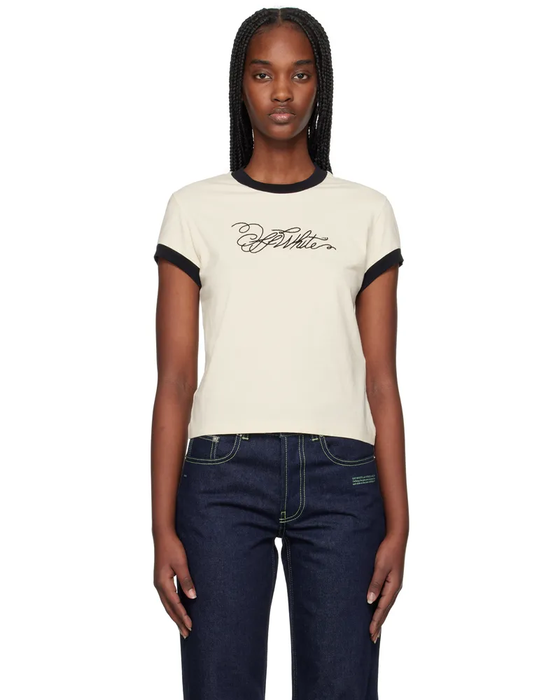 OFF-WHITE Off-White Script Fitted T-shirt White