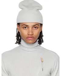 Boris Bidjan Saberi Gray Seamless Beanie Light