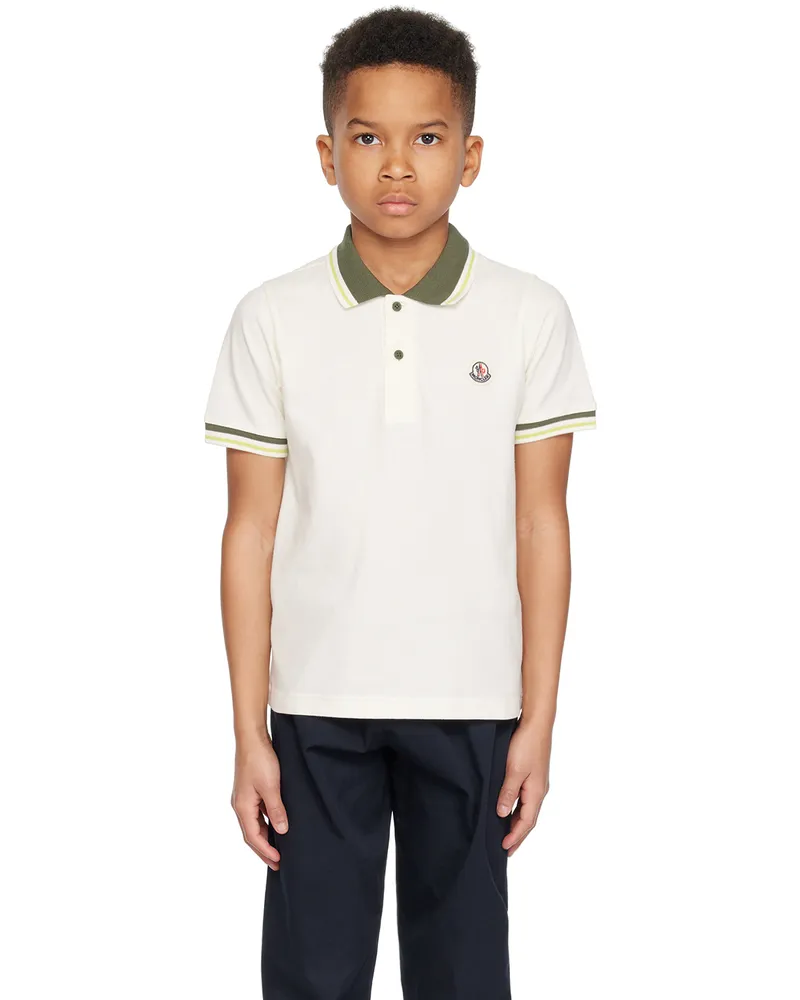 Moncler Kids Off-White Patch Polo Oc