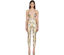 White & Yellow Printed Jumpsuit