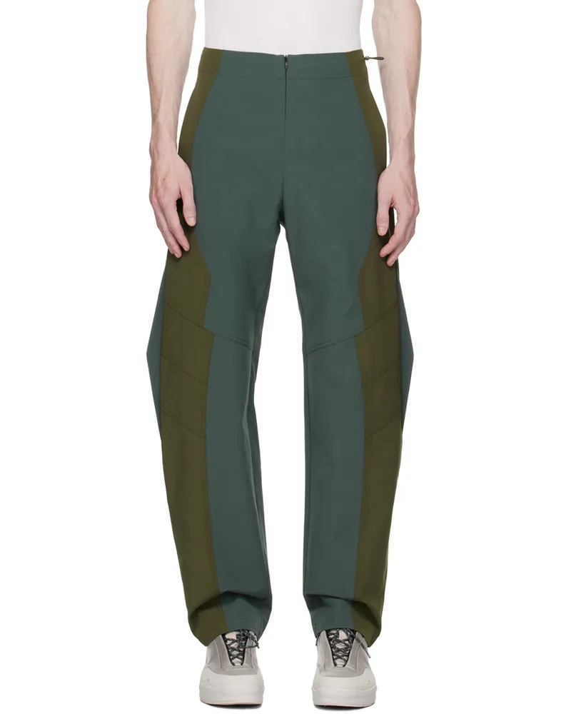 Uncertain Factor Khaki Guard Trousers Aqua
