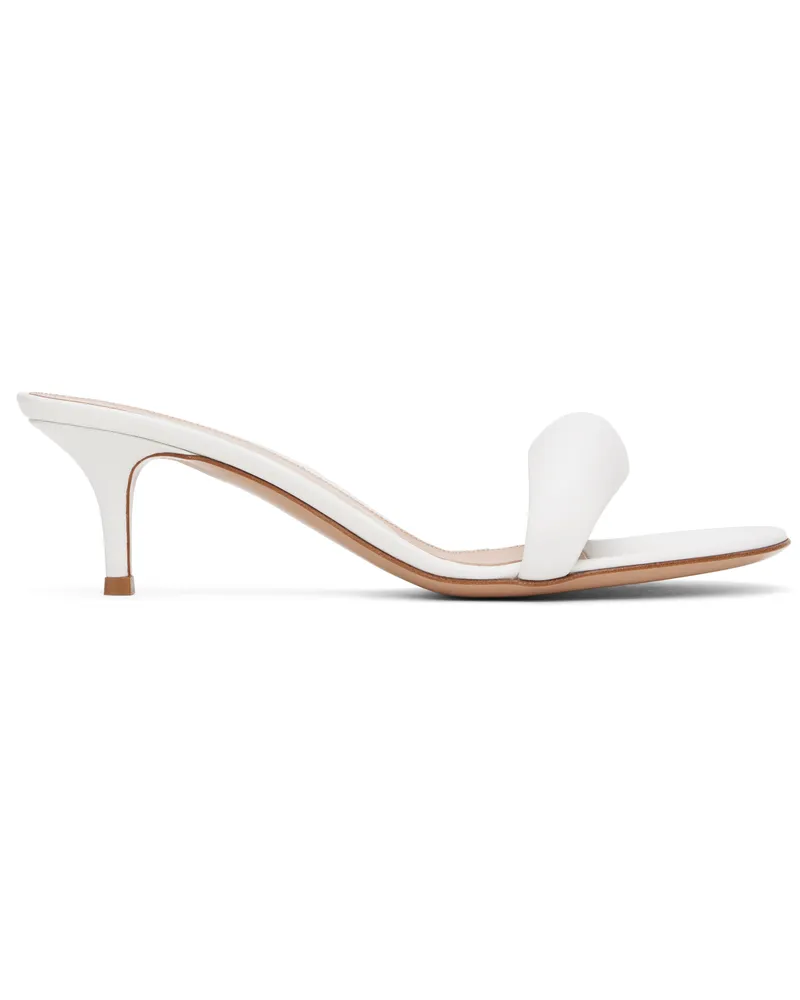 Gianvito Rossi White Bijoux 55 Mules White