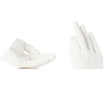 White Casted Hands Incense Holder
