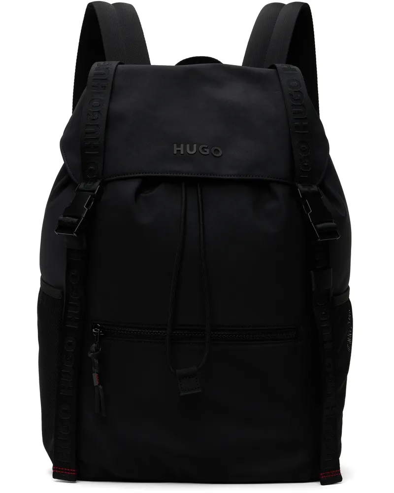 HUGO BOSS Black Bonded-Logo Backpack 001-black