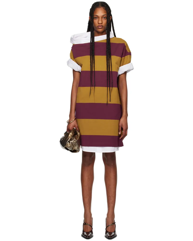 Dries van Noten Orange & Red Layered Minidress 203