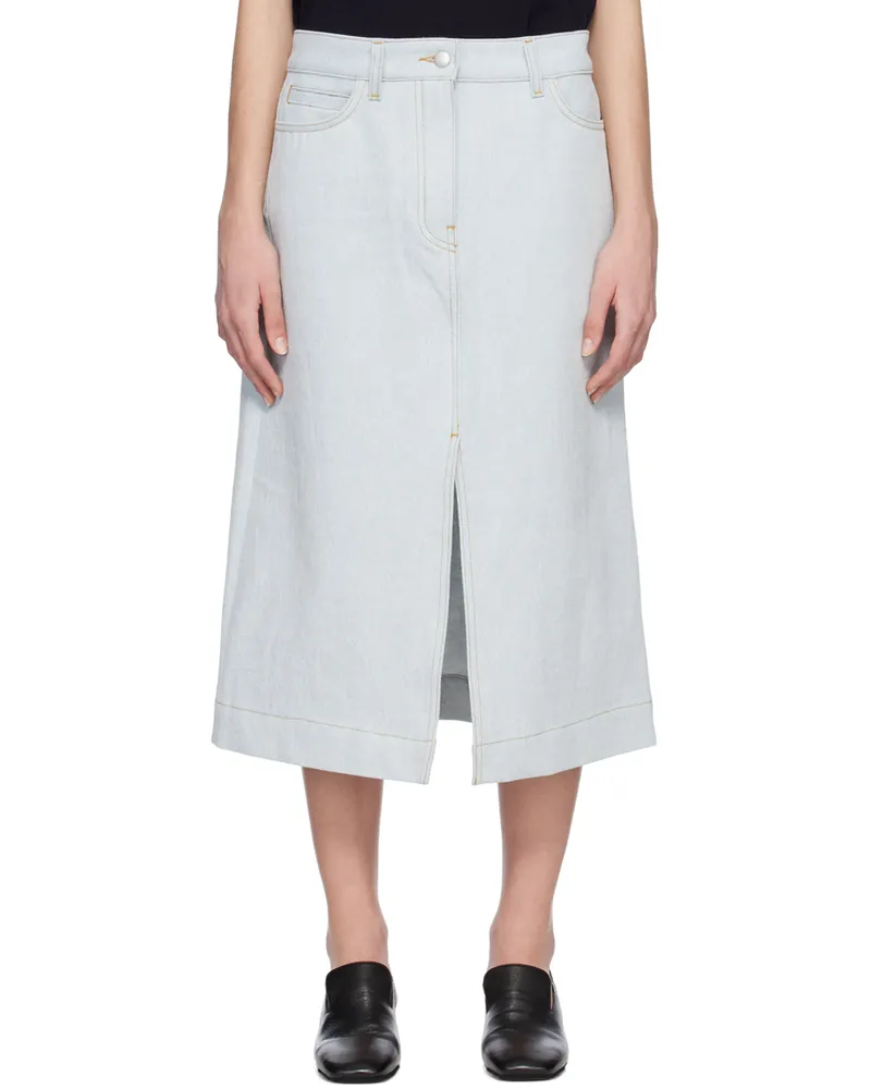 Studio Nicholson Blue Soro Midi Skirt Ice