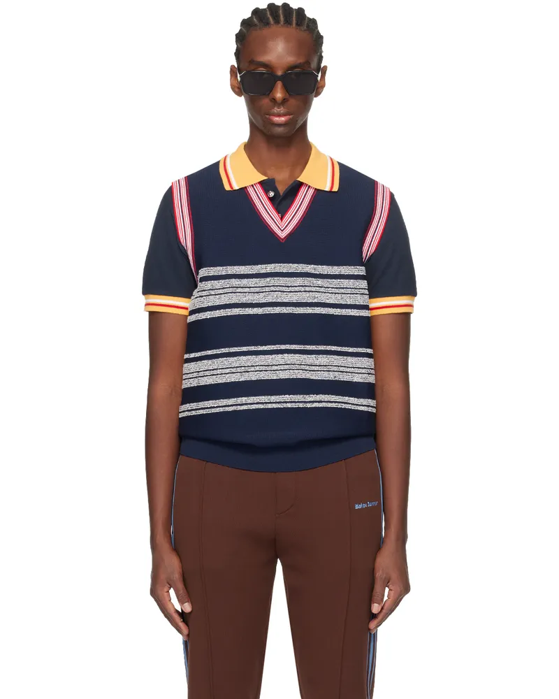 Wales Bonner Navy Shade Vest Navy