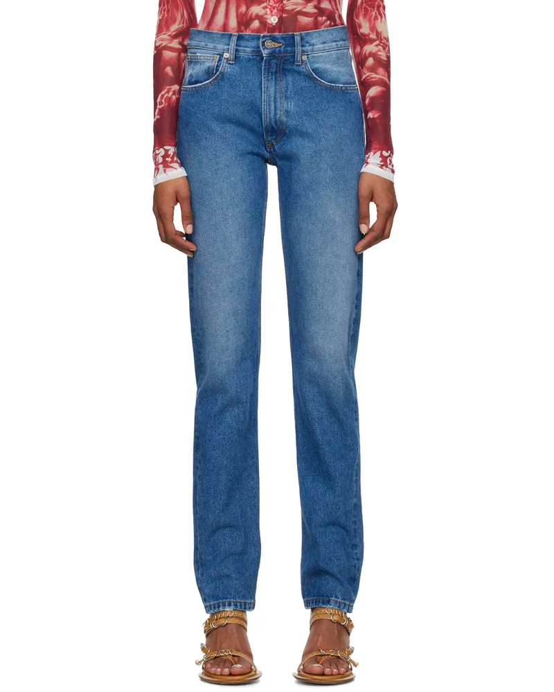 Jean Paul Gaultier Blue Printed Jeans 5701