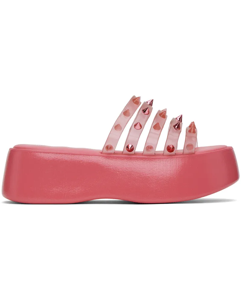 Jean Paul Gaultier Pink Melissa Edition Becky Punk Love Sandals 21-pink