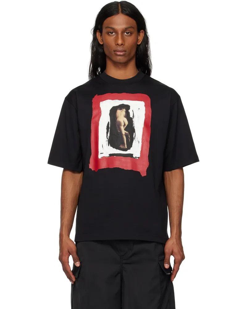 Marni Black Nude Print Cotton T-shirt 00n99