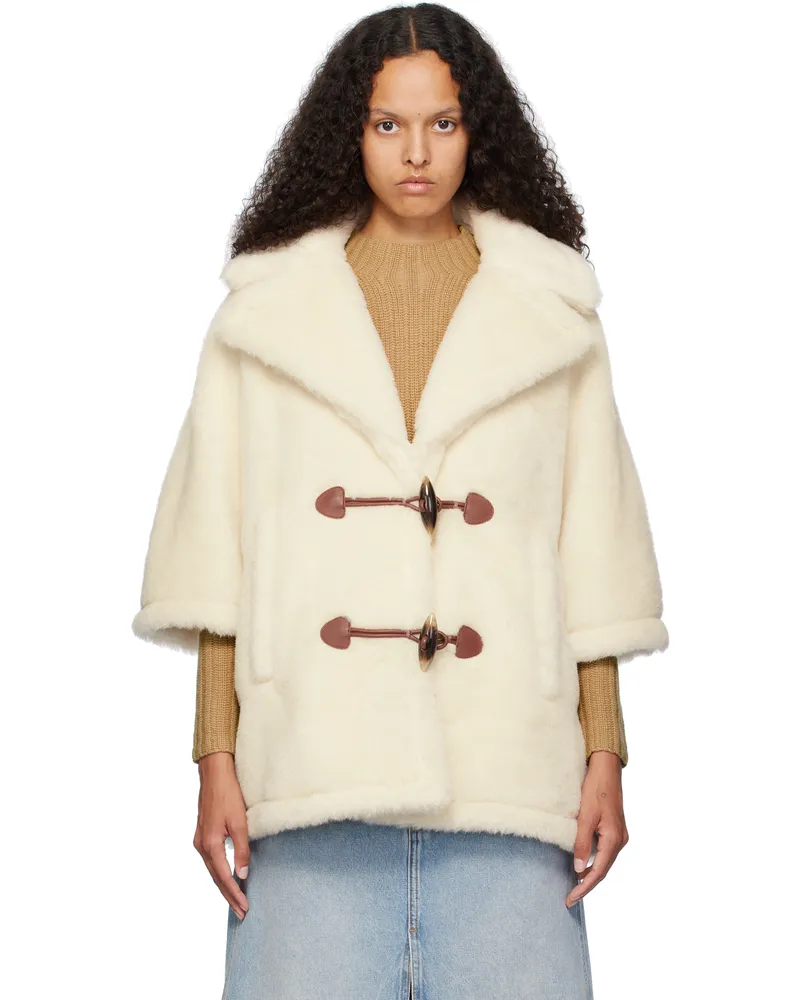 Max Mara Off-White George1 Faux-Fur Jacket 001