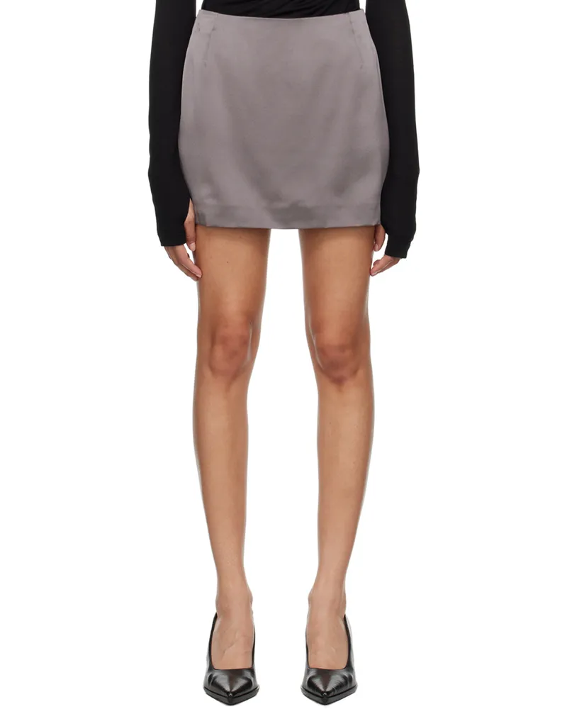 Peter Do Gray Zip Miniskirt Warm