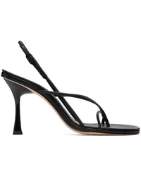 Studio Amelia Black Wishbone 90 Heeled Sandals Blk