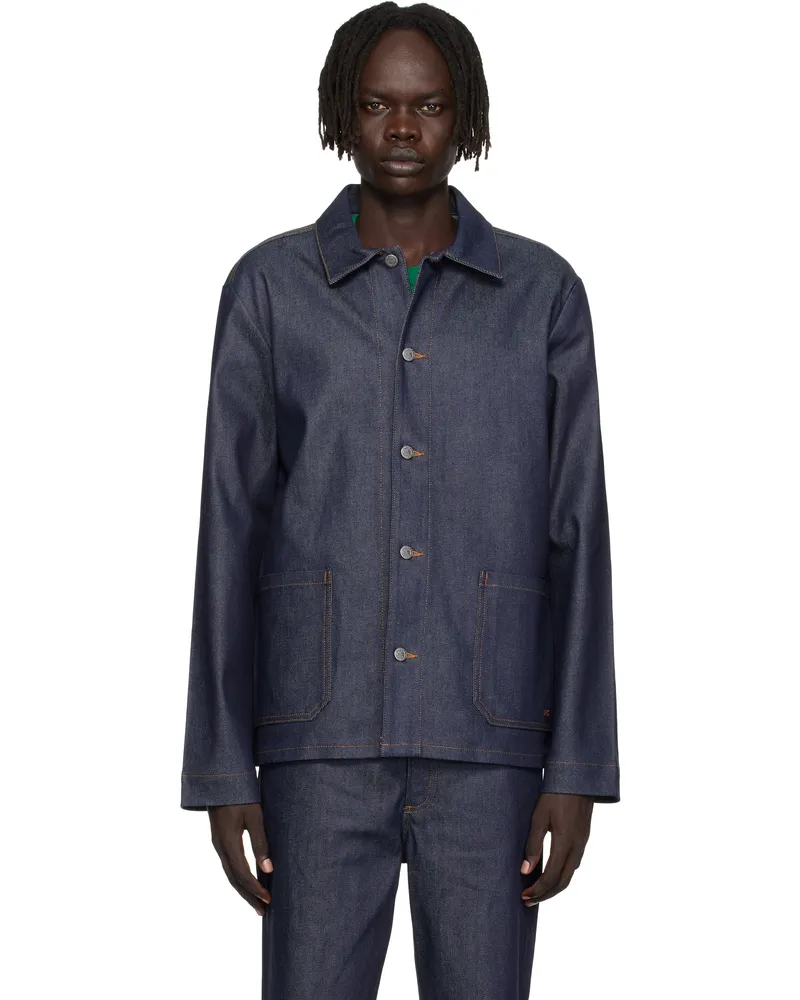 A.P.C. Navy Kerlouan Denim Jacket Iai
