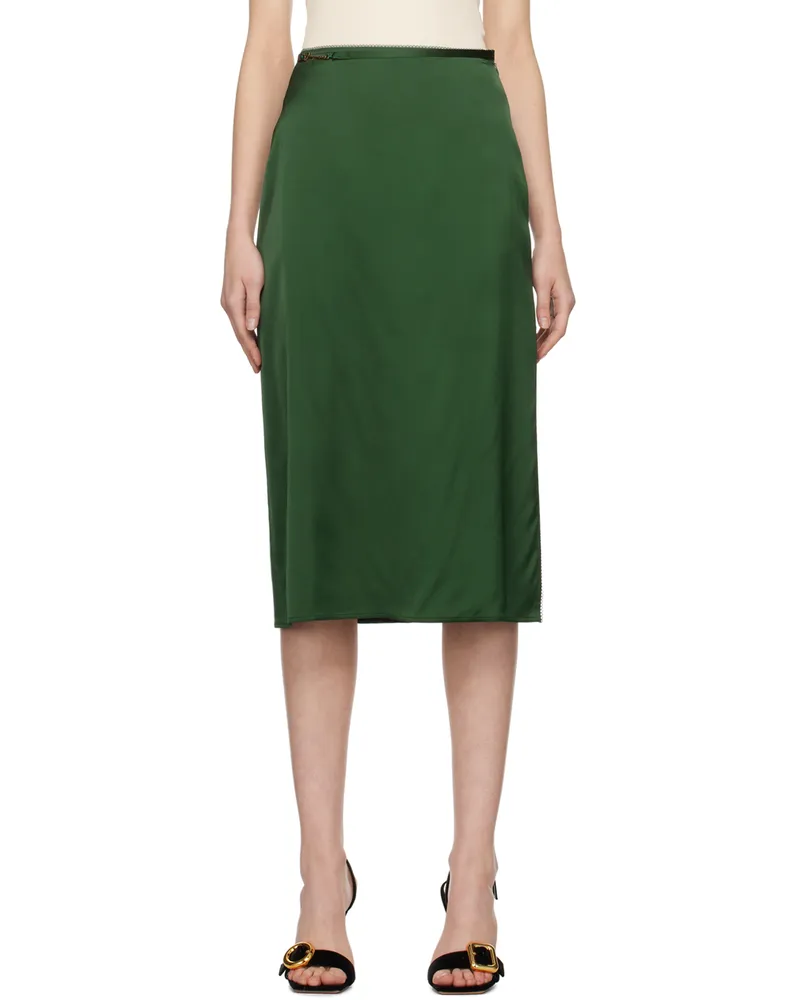 Jacquemus Green 'La Jupe Notte' Midi Skirt 590