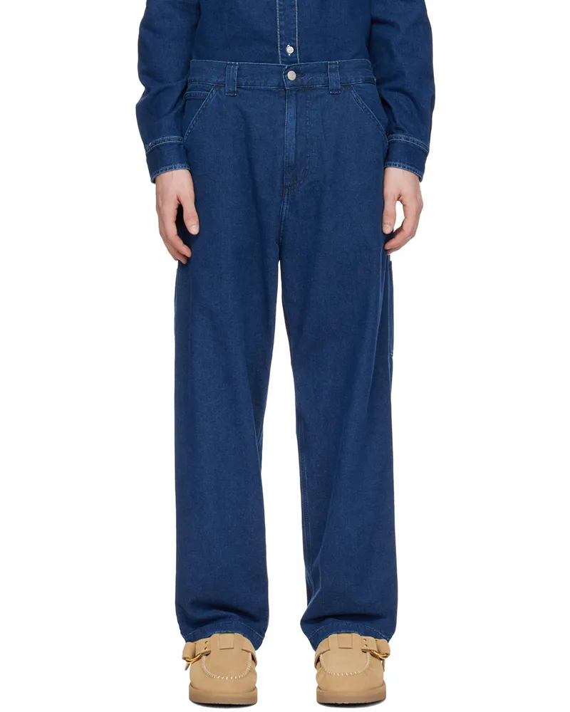 Carhartt WIP Indigo OG Single Knee Denim Trousers 01