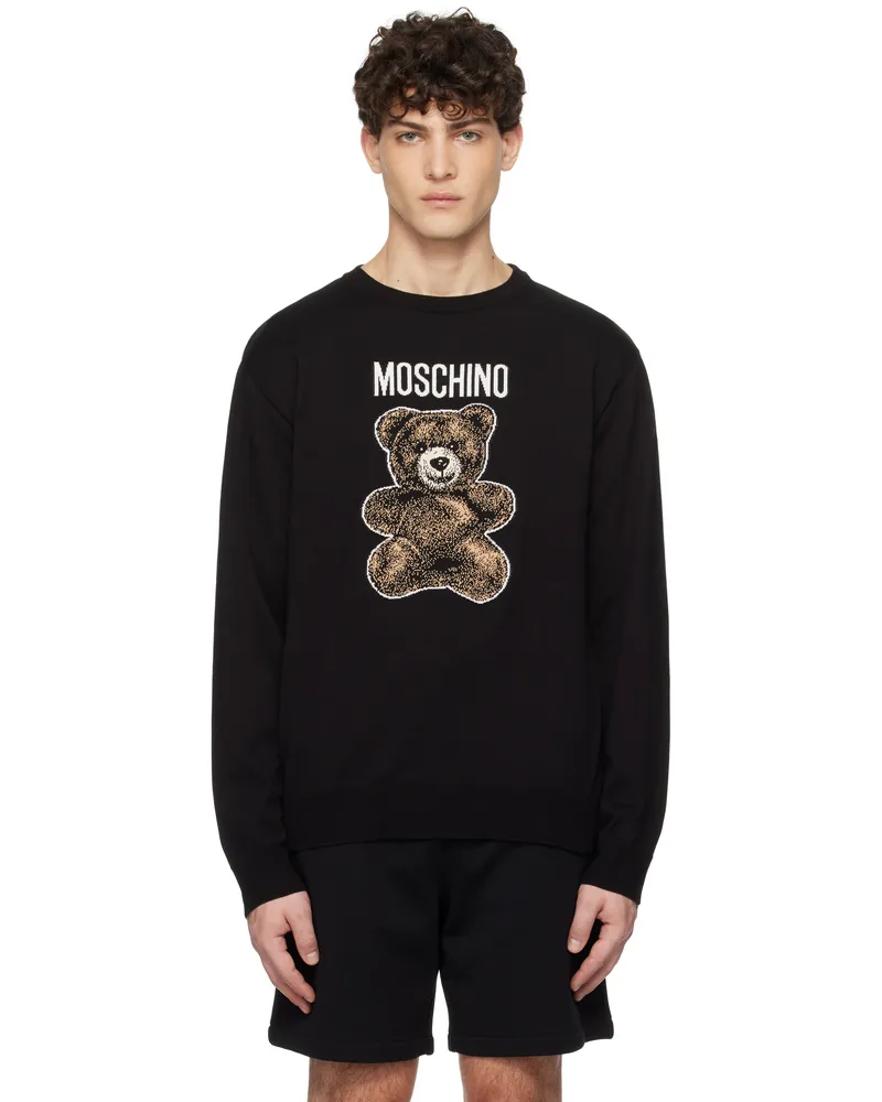 Moschino Black Teddy Bear Sweater Multi