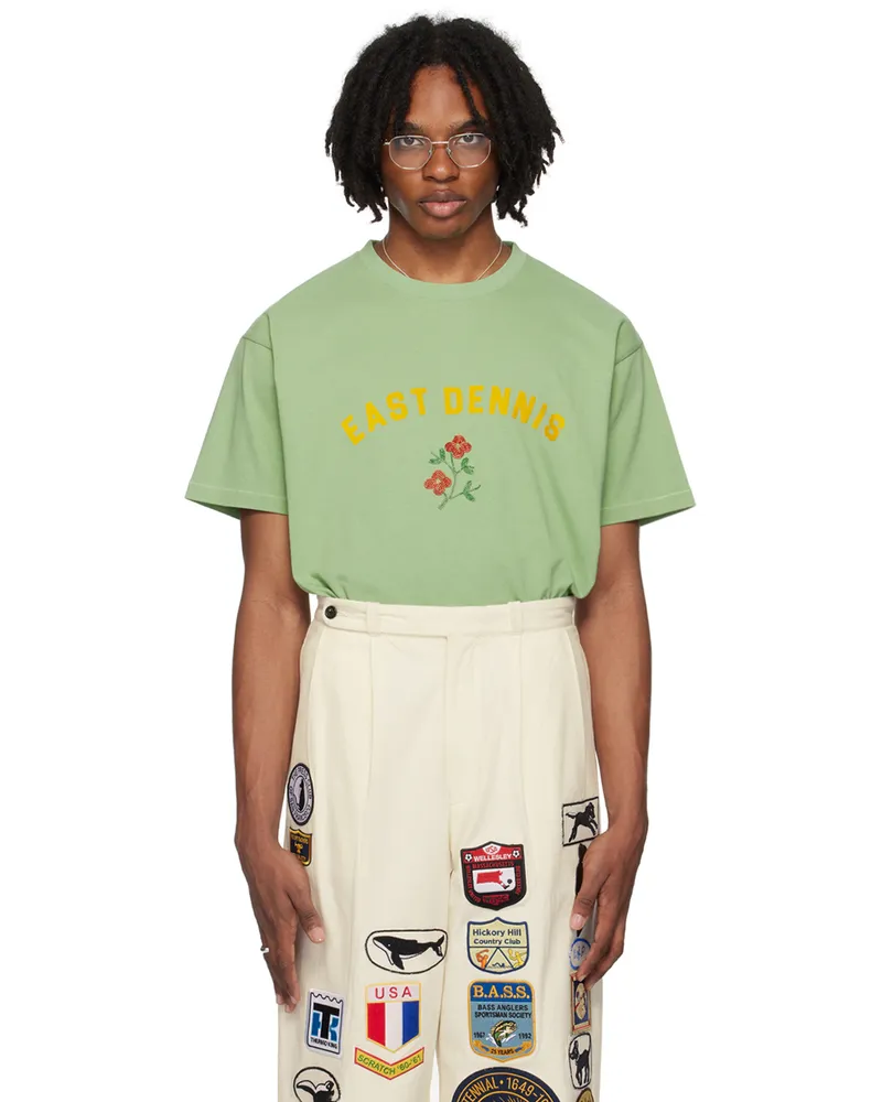 BODE Green 'East Dennis' T-Shirt Mint