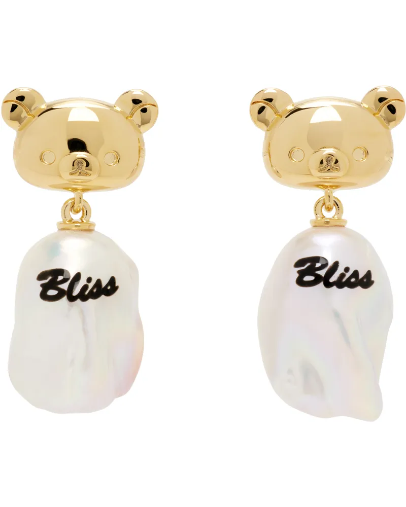 JIWINAIA Rilakkuma Edition Bliss Baroque Pearl Earrings Gold