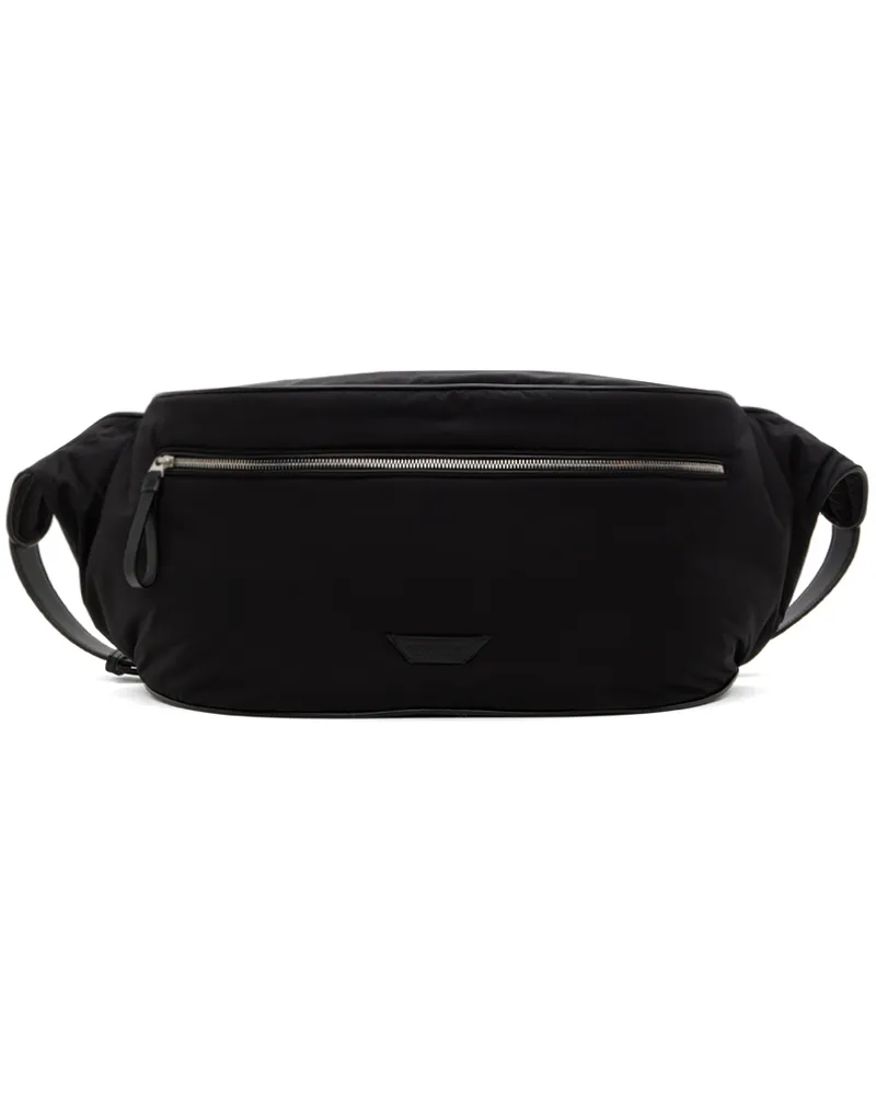 Bottega Veneta Black Zip Pouch 8803-black-silver