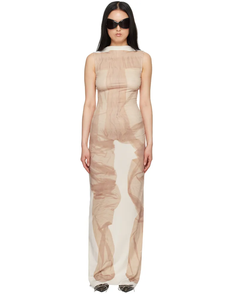 Acne Studios Beige Seamless Maxi Dress Ays