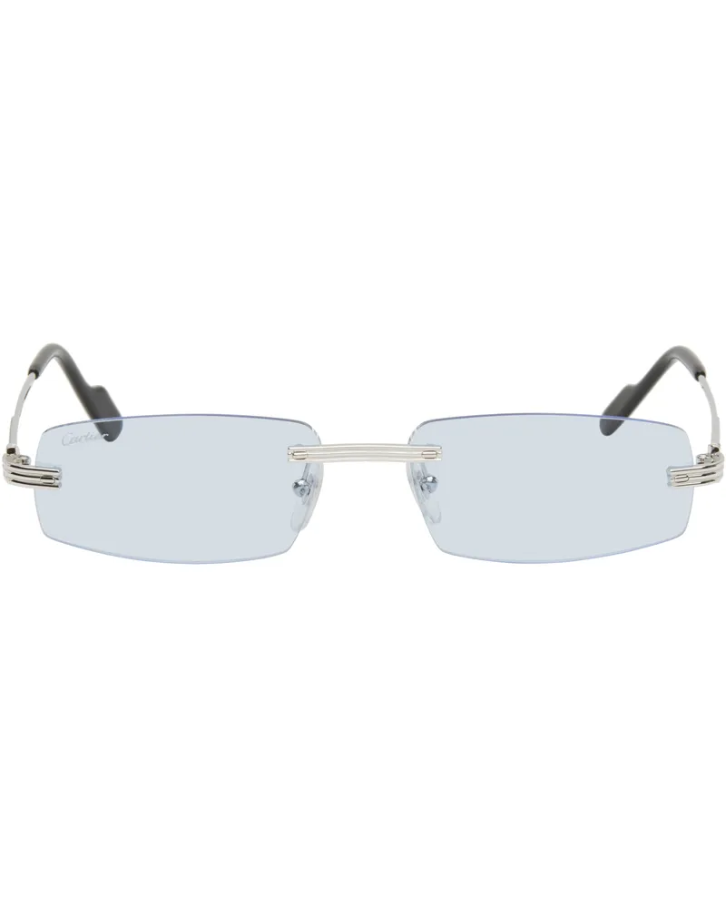 Cartier Silver 'Première de Cartier' Sunglasses Silver-silver-light