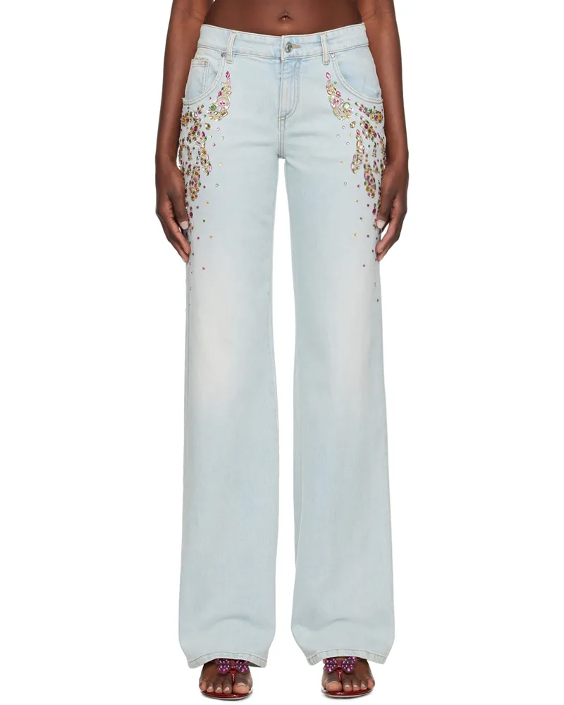 Blumarine Blue Cabochon Jeans D0941