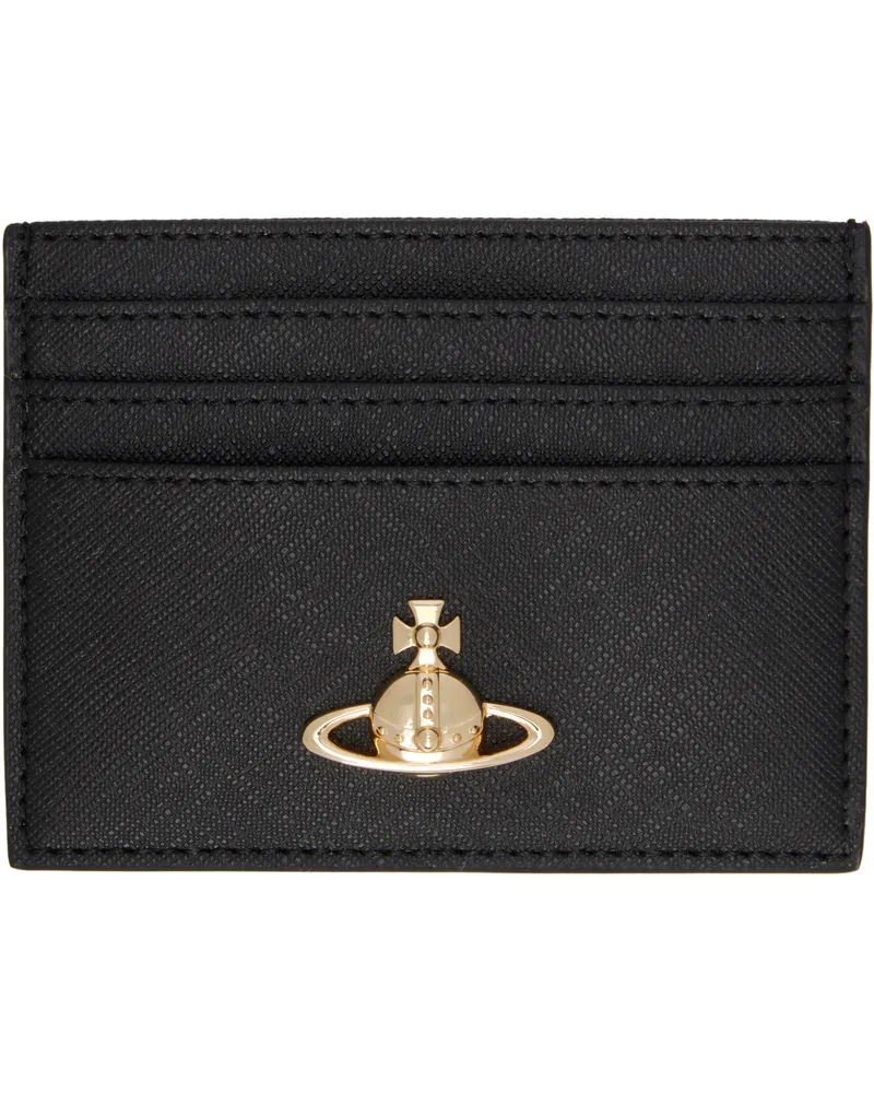 Vivienne Westwood Black Flat Card Holder Ss25-n402