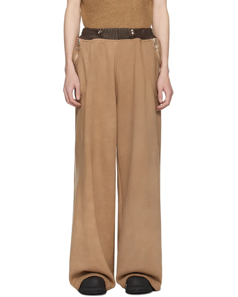 Charlie Constantinou Brown Wide Cut Sweatpants Brown