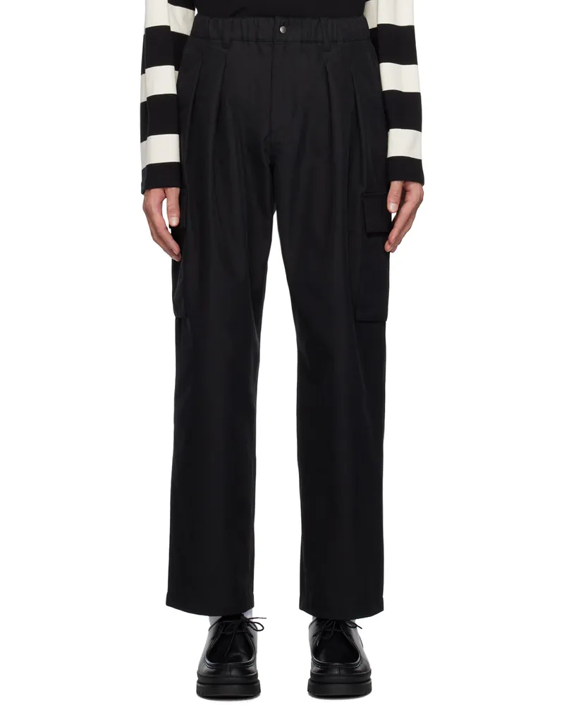 Uniform Bridge Black Drawstring Cargo Pants Black