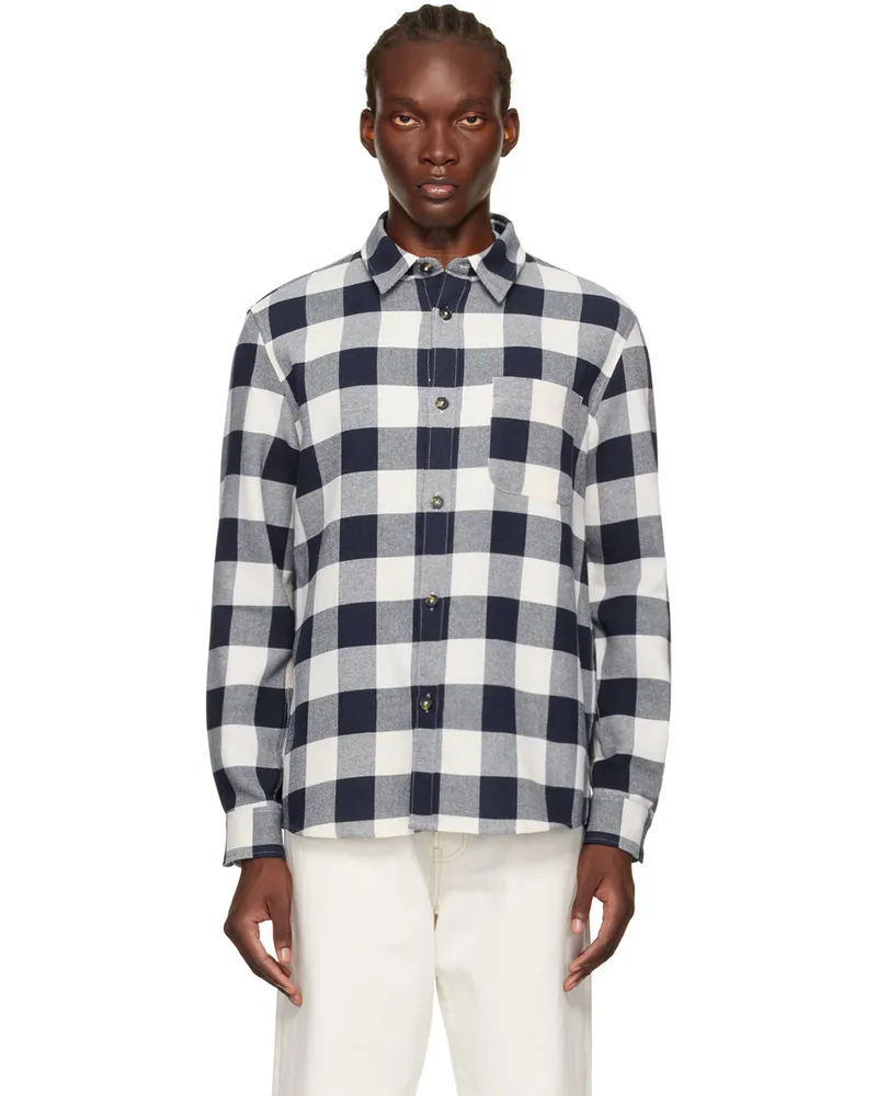 A.P.C. Navy & White Trek Shirt Iak