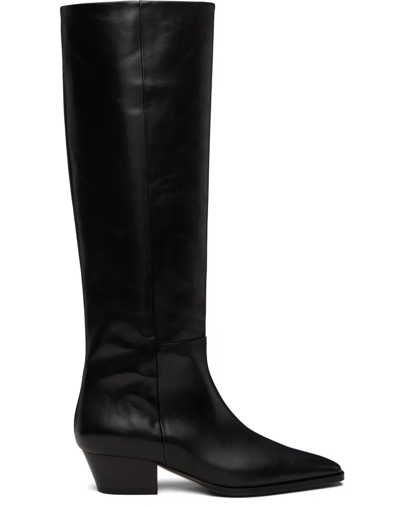 aeyde Black Medea Tall Boots Black