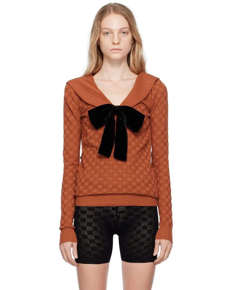 ANDREJ GRONAU SSENSE Exclusive Brown Sweater Brown