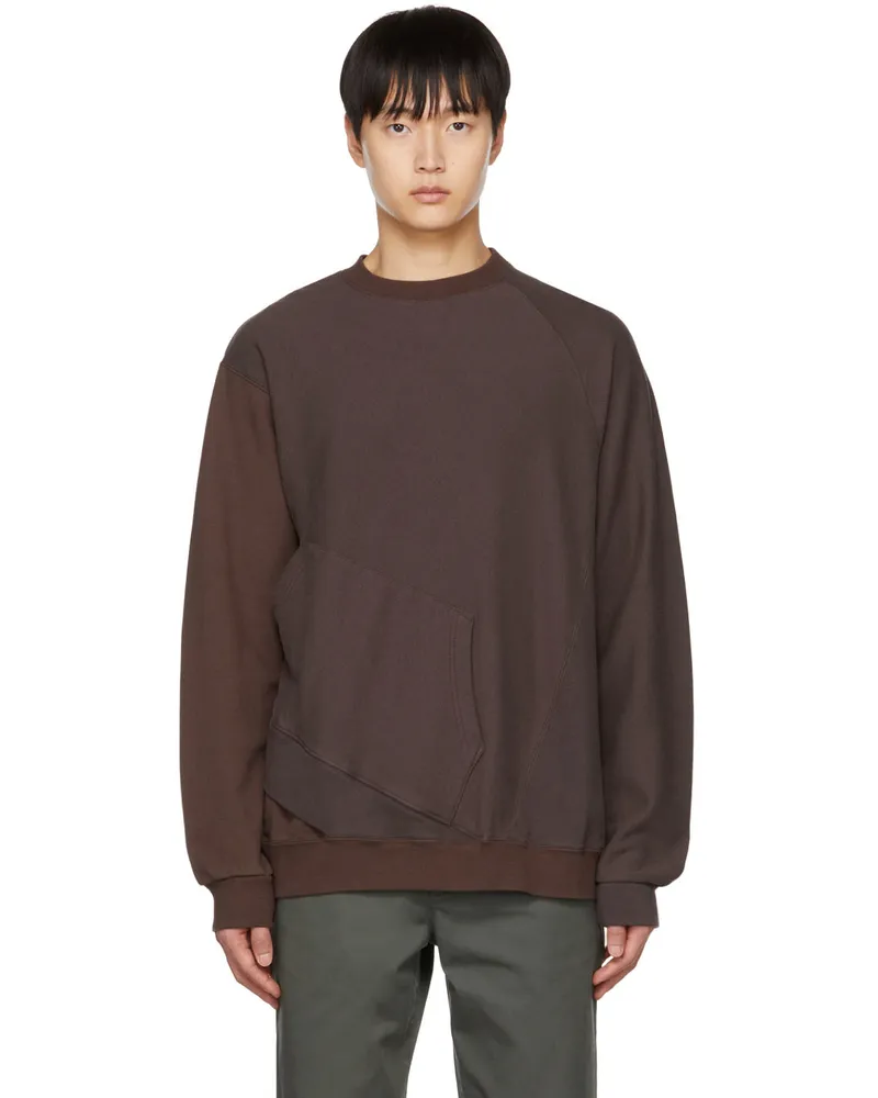 Undercover Brown Asymmetric Sweatshirt Dark